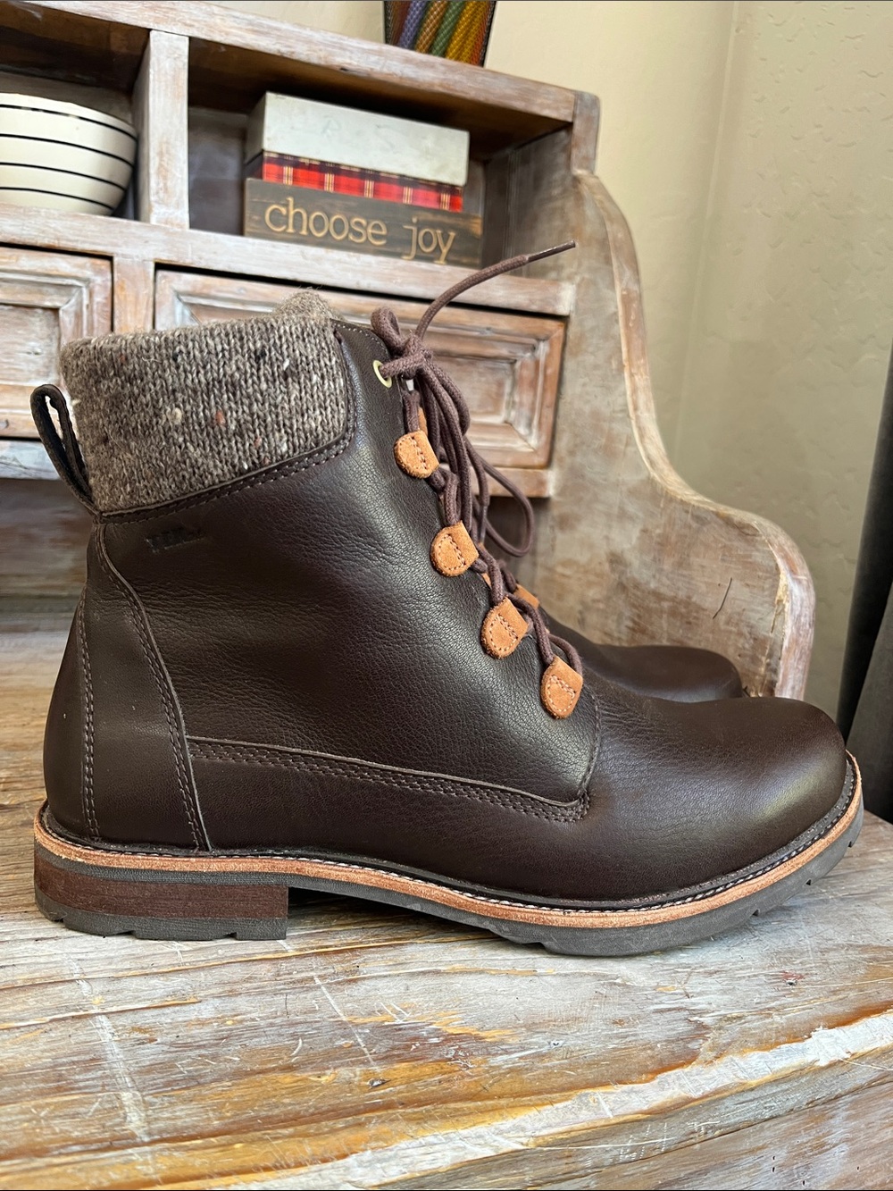 🤎 L.L. Bean East Point Ankle Boots Size 11 Dark Brown Waterproof Leather